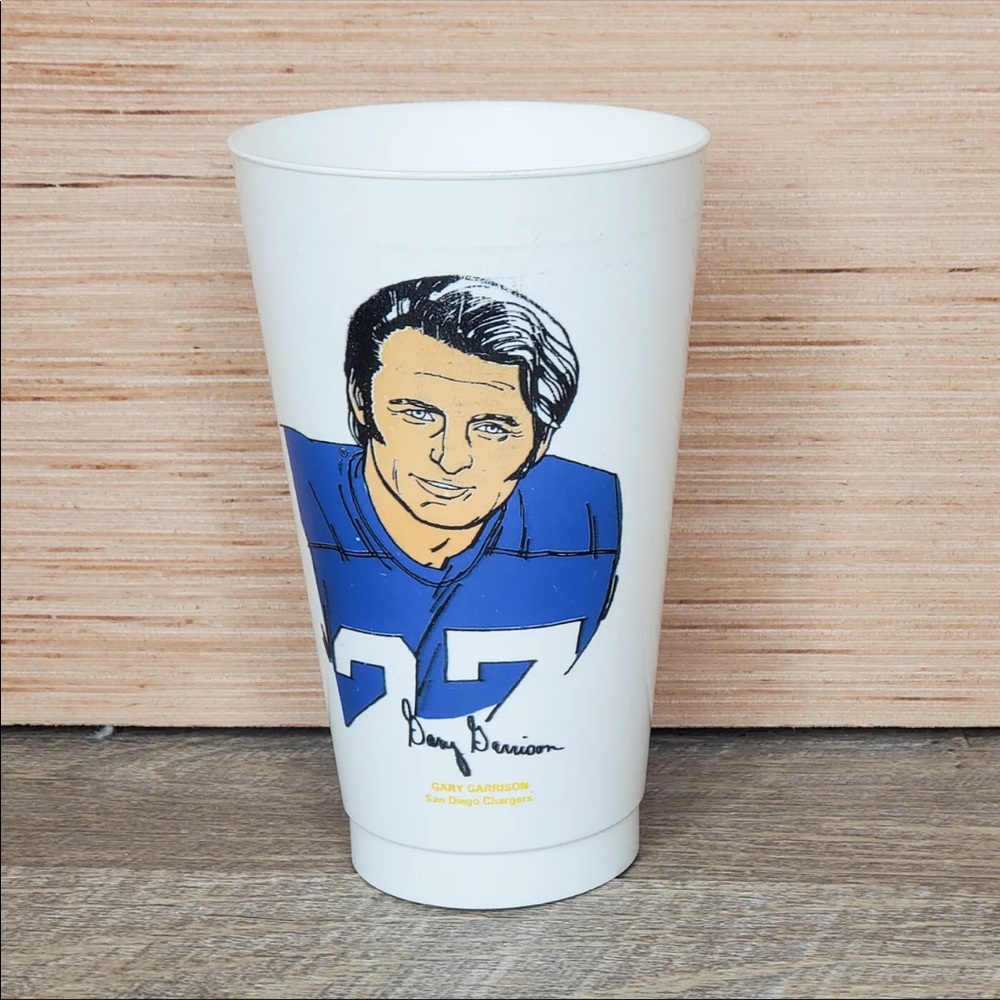 Gary Garrison Collectible Cup 1970s 7Eleven 7-11 Slurpee San Diego Chargers